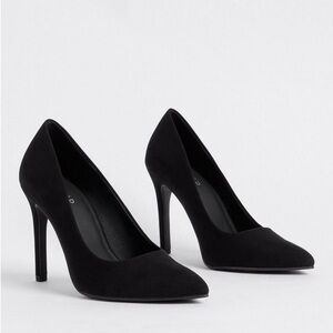 TORRID Pointed Toe Black Faux Suede Stiletto Pump (WW) - Women's 6.5WW - NWOT